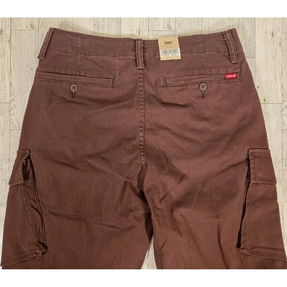 Levi's XX Cargo Taper Pants Mens 30x30 Stretch Sits Below Waist Brown NEW